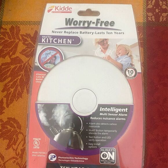 Kidde Smoke & CO Alarm Kitchen Use 10-Year Battery Life - Picture 1 of 5